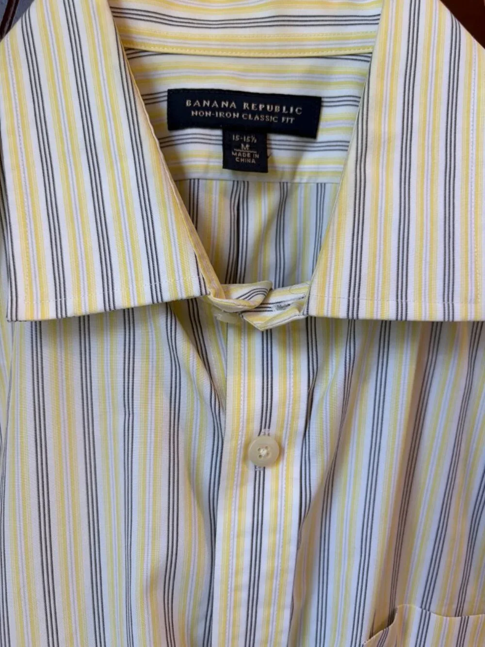 Banana Republic Striped Button Down Shirt Size M Long Sleeve Classic Fit